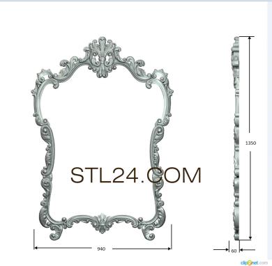 Зеркала и рамы (RM_0839) 3D модель для ЧПУ станка